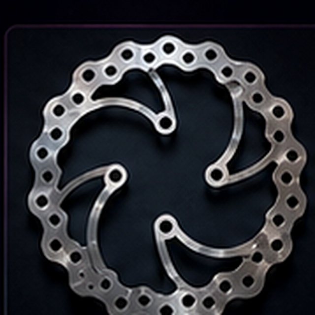 Design 02 Perforated Wave titanium disc